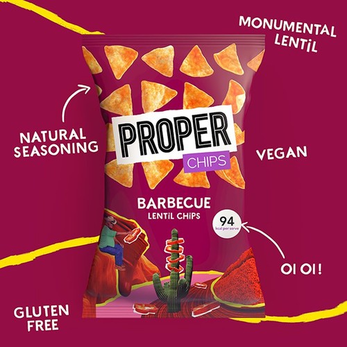 Proper Chips Barbecue Lentil Chips 85g