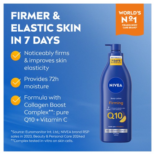 NIVEA Q10 + Vitamin C Firming Body Lotion For Dry Skin thumbnail 4