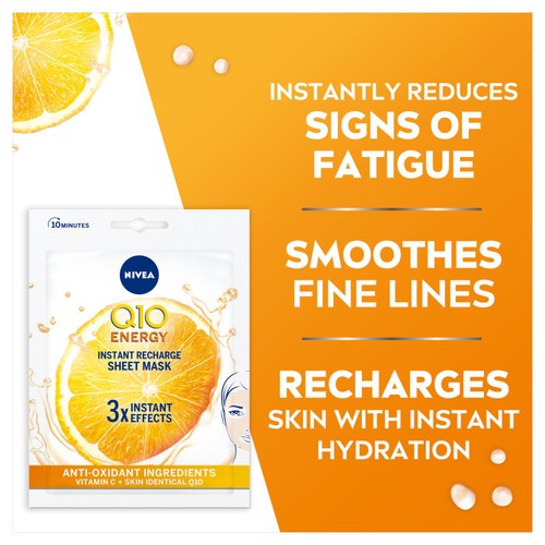NIVEA Q10 Energy Instant Recharge Face Sheet Mask - 1 Sheet thumbnail 3