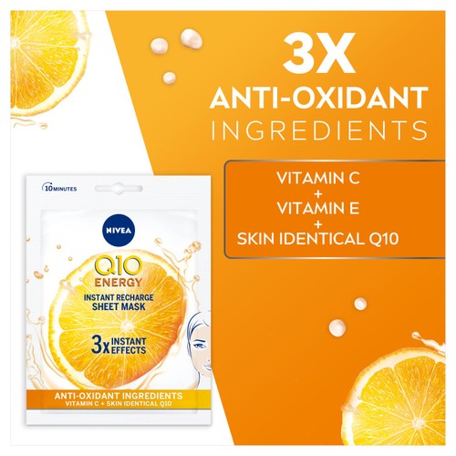 NIVEA Q10 Energy Instant Recharge Face Sheet Mask - 1 Sheet thumbnail 4