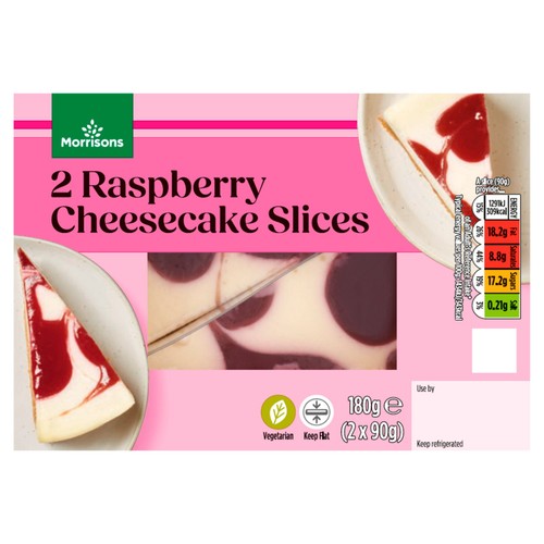 Morrisons 2 Raspberry Cheesecake Slices