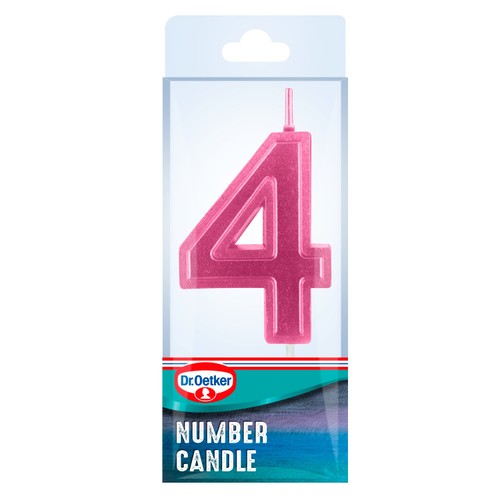 Dr. Oetker Number 4 Candle thumbnail 2
