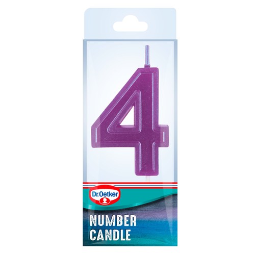 Dr. Oetker Number 4 Candle thumbnail 3