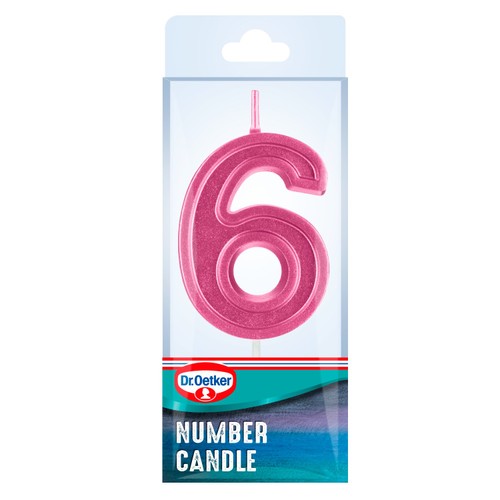 Dr. Oetker Number 6 Candle thumbnail 5