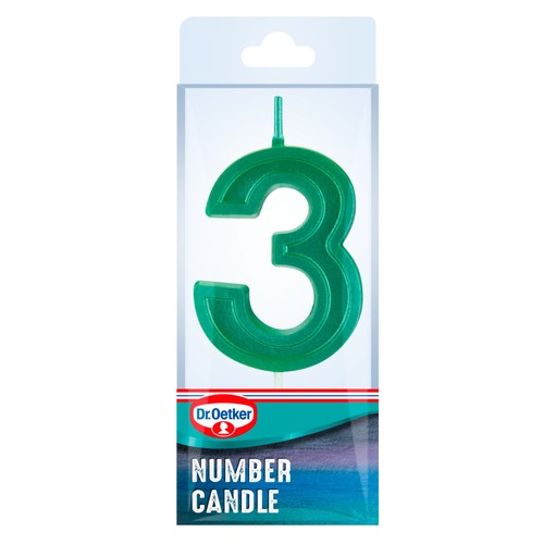 Dr. Oetker Number 3 Candle thumbnail 2