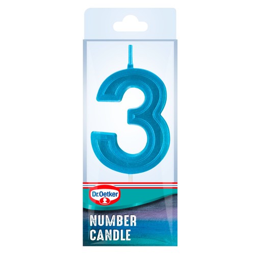 Dr. Oetker Number 3 Candle thumbnail 3
