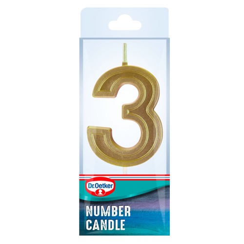 Dr. Oetker Number 3 Candle thumbnail 4