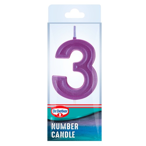 Dr. Oetker Number 3 Candle thumbnail 5