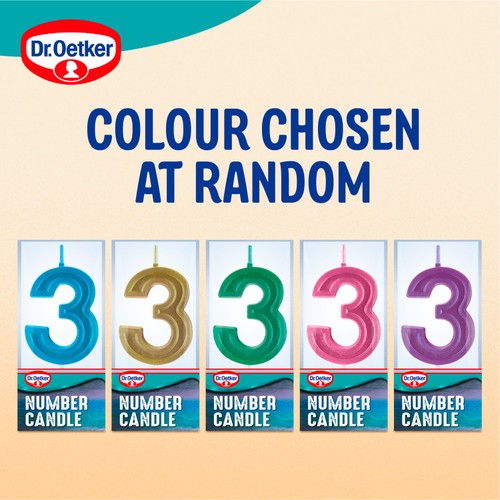 Dr. Oetker Number 3 Candle thumbnail 6