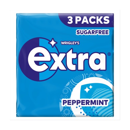Extra Peppermint Sugarfree Chewing Gum Multipack 3x9 Pieces thumbnail 2