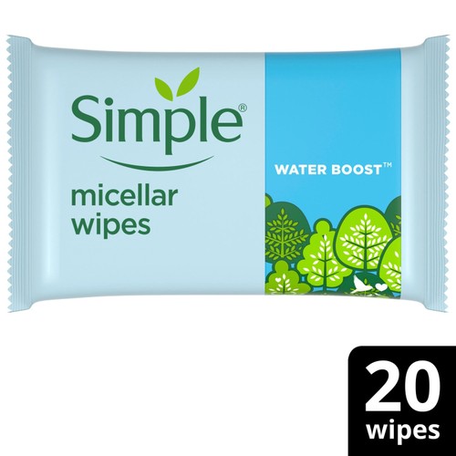 Simple Micellar Cleansing Wipes 20 Wipes