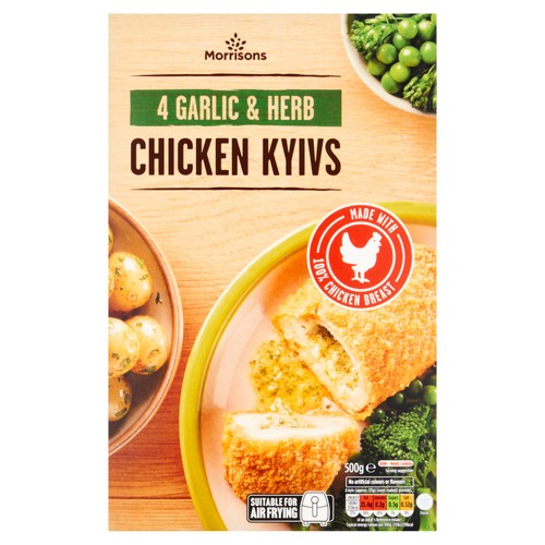 Morrisons 4 Garlic & Herb Chicken Kievs