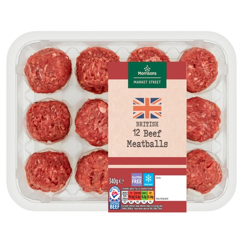 Morrisons British 12 Beef Meatballs 340g thumbnail 2