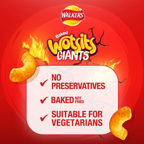 Walkers Wotsits Giants Sweet & Spicy Sharing Snacks Crisps  thumbnail 2