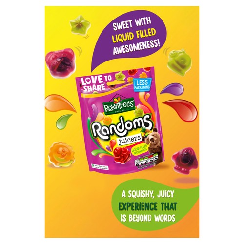 Rowntree's Randoms Juicers Sweets Sharing Pouch 140g thumbnail 3