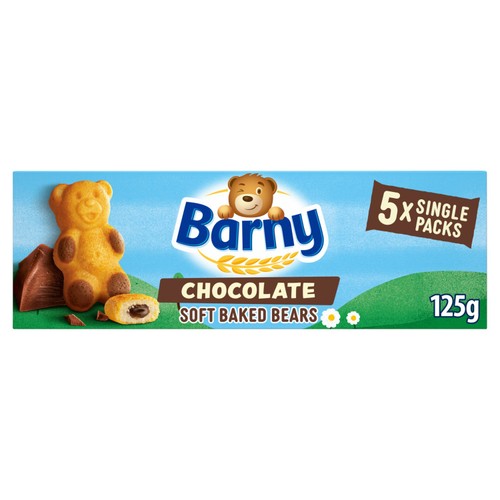 Barny Chocolate Soft Baked Bears Biscuits 5 Pack Multipack
