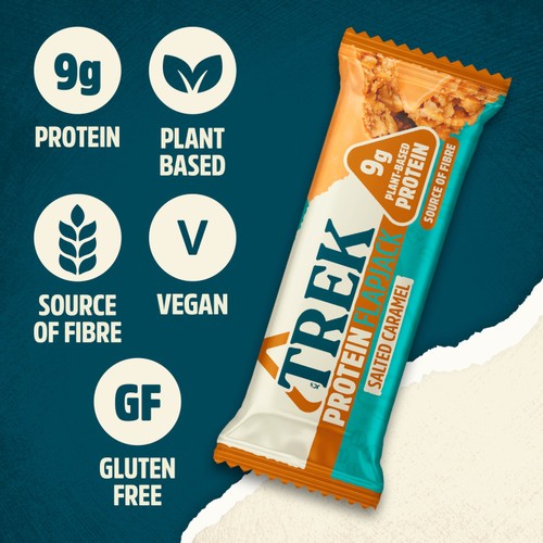 Trek Salted Caramel Protein Flapjacks 3x50g thumbnail 2