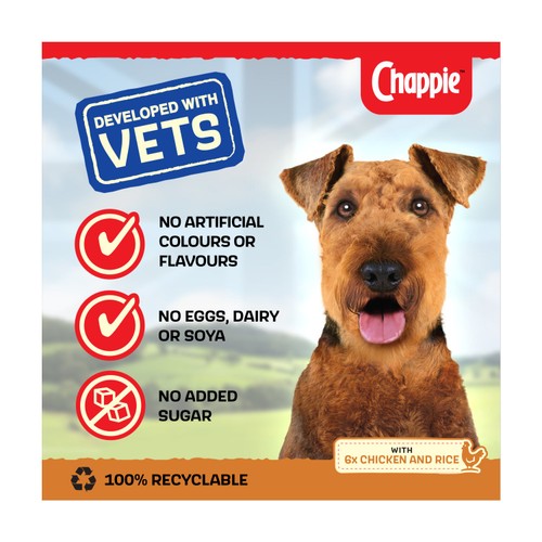 Chappie Adult Wet Dog Food Tins Chicken & Rice In Loaf thumbnail 2