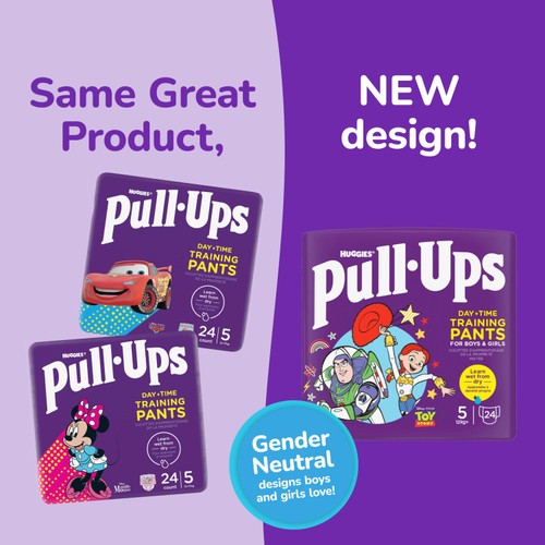 Huggies Pull-Ups Unisex Day Time Training Nappy Pants, Size 5 thumbnail 5