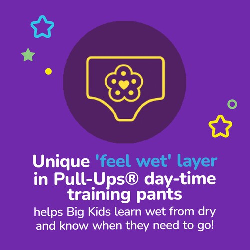Huggies Pull-Ups Unisex Day Time Training Nappy Pants, Size 6 thumbnail 4