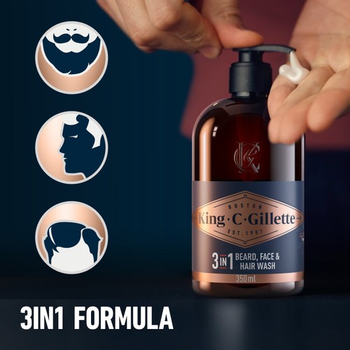 King C Gillette Beard and Face Wash thumbnail 2