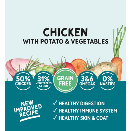 Naturo Grain Free Dry Adult Dog Food In Chicken & Potato With Vegetables thumbnail 5