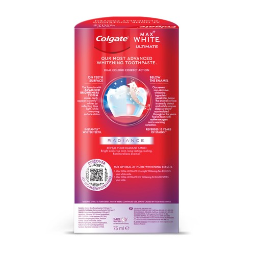 Colgate Max White Ultimate Radiance Whitening Toothpaste thumbnail 2