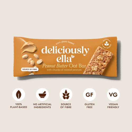 Deliciously Ella Baked Oat Bar Peanut Butter thumbnail 5