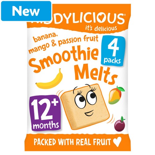Kiddylicious Banana, Mango & Passion Fruit Smoothie Melts 12+ Months 4 x 6g