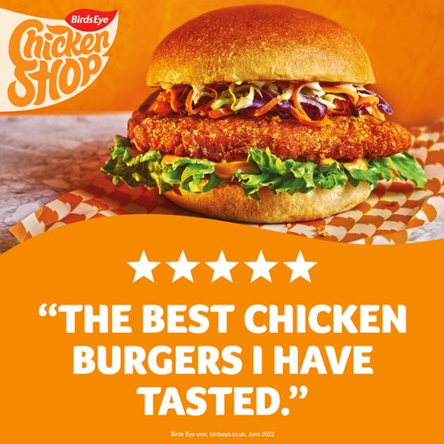 Birds Eye Chicken Shop 2 Sizzler Breaded Chicken Fillet Burgers 227g thumbnail 3