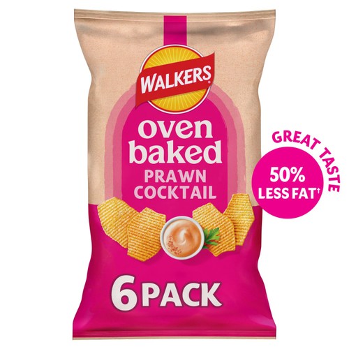 Walkers Oven Baked Prawn Cocktail Multipack Snacks  thumbnail 2
