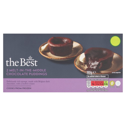 Morrisons The Best 2 Melt In The Middle Chocolate Puddings