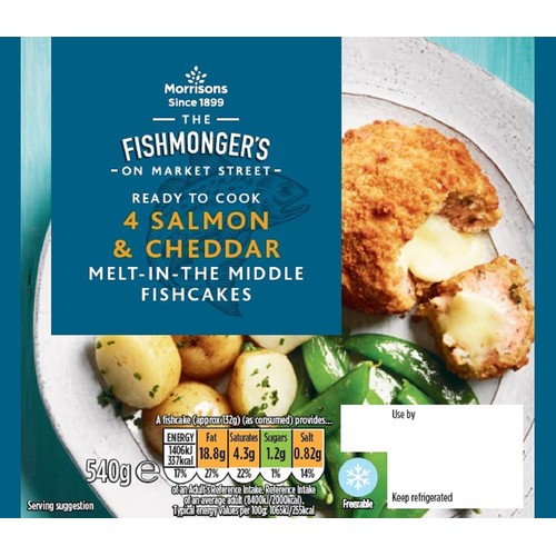 Morrisons Salmon & Cheddar Melt in the Middle Fishcakes