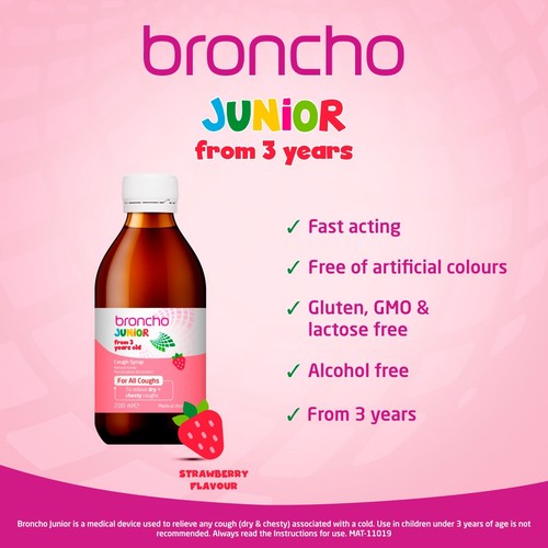 Bronchostop Junior 3+ Cough Syrup 200Ml thumbnail 2