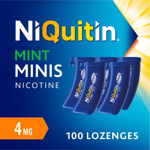 NiQuitin Minis Mint 4mg 100 Lozenges thumbnail 2