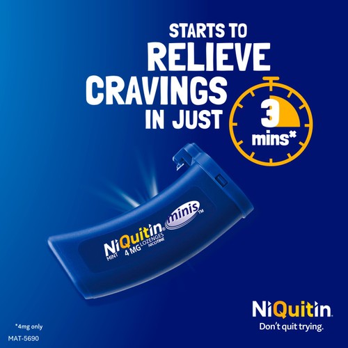 NiQuitin Minis Mint 4mg 100 Lozenges thumbnail 6