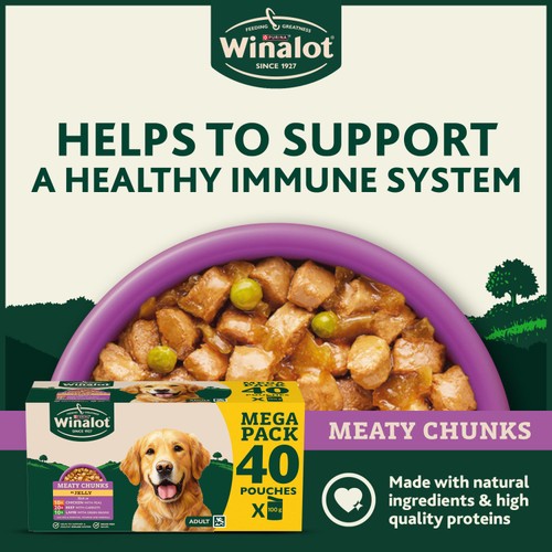 Winalot Meaty Chunks Mixed In Jelly Wet Dog Food thumbnail 2