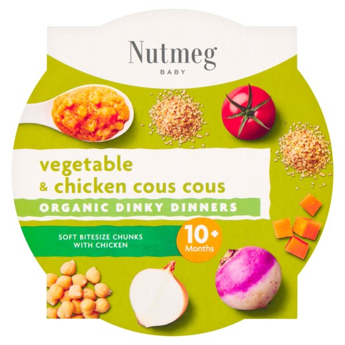 Nutmeg Vegetable & Chicken Cous Cous Baby Food 10M+ 