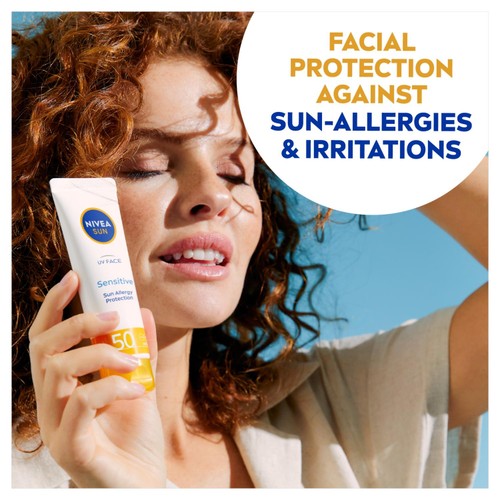 NIVEA SUN Ultra Violet Face Soothing Sensitive Sun Cream SPF 50 50ml thumbnail 2