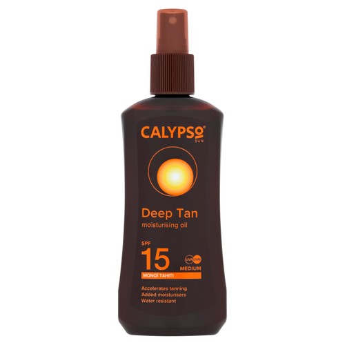 Calypso Sun Protection Deep Tanning Oil Spray 15 Medium 200Ml