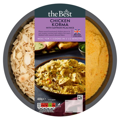 Morrisons The Best Chicken Korma & Rice  thumbnail 2