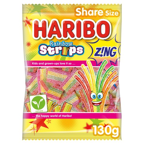 Haribo Rainbow Strips Z!Ng 130g
