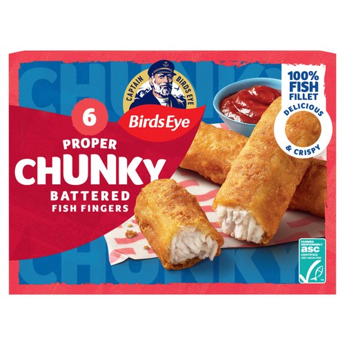 Birds Eye 6 Chunky Battered Fish Fingers 360g