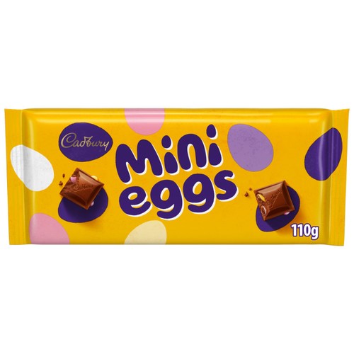 Cadbury Mini Eggs Milk Chocolate Bar 110g thumbnail 2