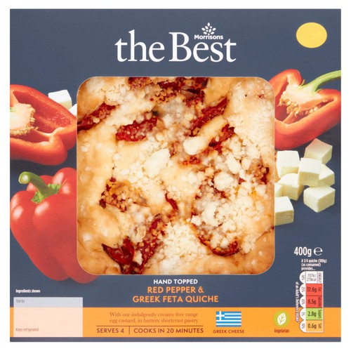 Morrisons The Best Red Pepper & Feta Deli Quiche  thumbnail 2
