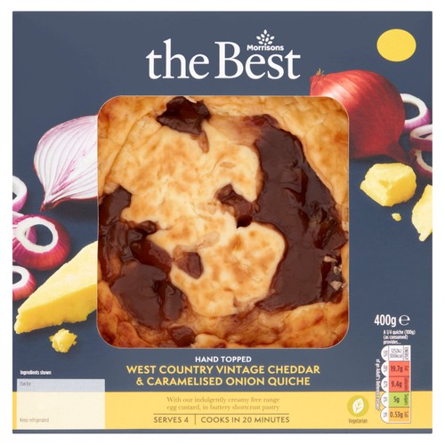 Morrisons The Best Vintage Cheddar & Caramelised Onion Quiche