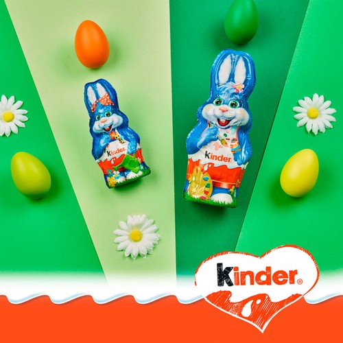 Kinder Milk Chocolate Easter Bunny 55g thumbnail 3