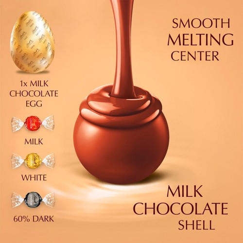 Lindt Lindor Milk Chocolate Easter Egg With Lindor Assorted Truffles 260g thumbnail 3