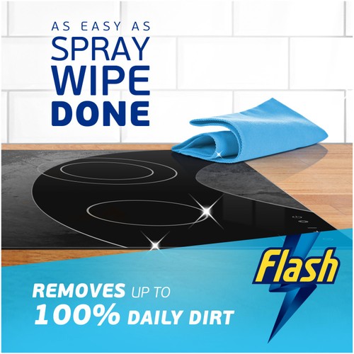 Flash Anti Bacterial Cleaning Spray Wipe & Done Apple Blossom thumbnail 2