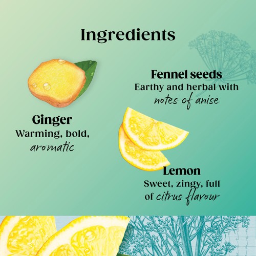 Twinings Detox Lemon & Ginger With Burdock Root & Fennel 20 Bags thumbnail 2
